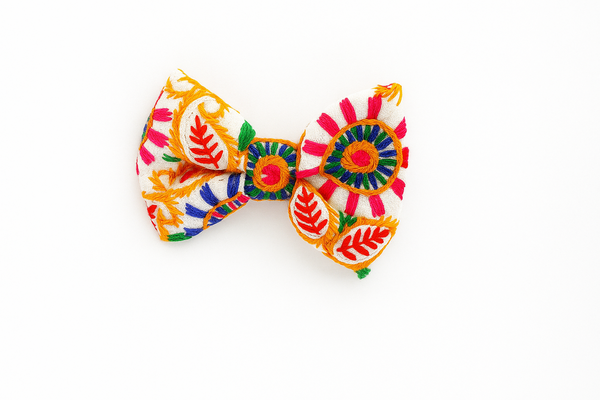 Garba Colorful Bow Alligator Clip- Multicolor