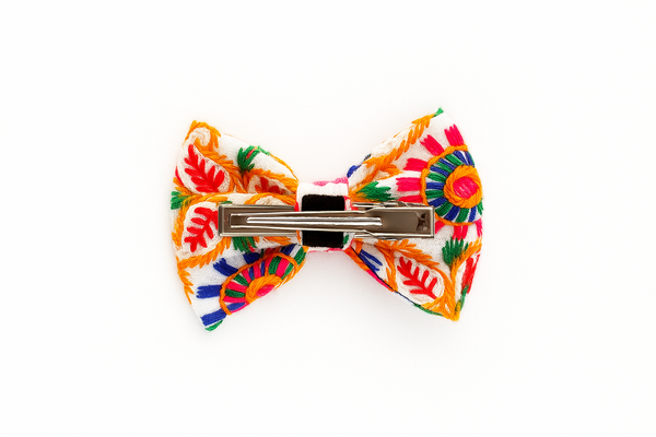 Garba Colorful Bow Alligator Clip- Multicolor
