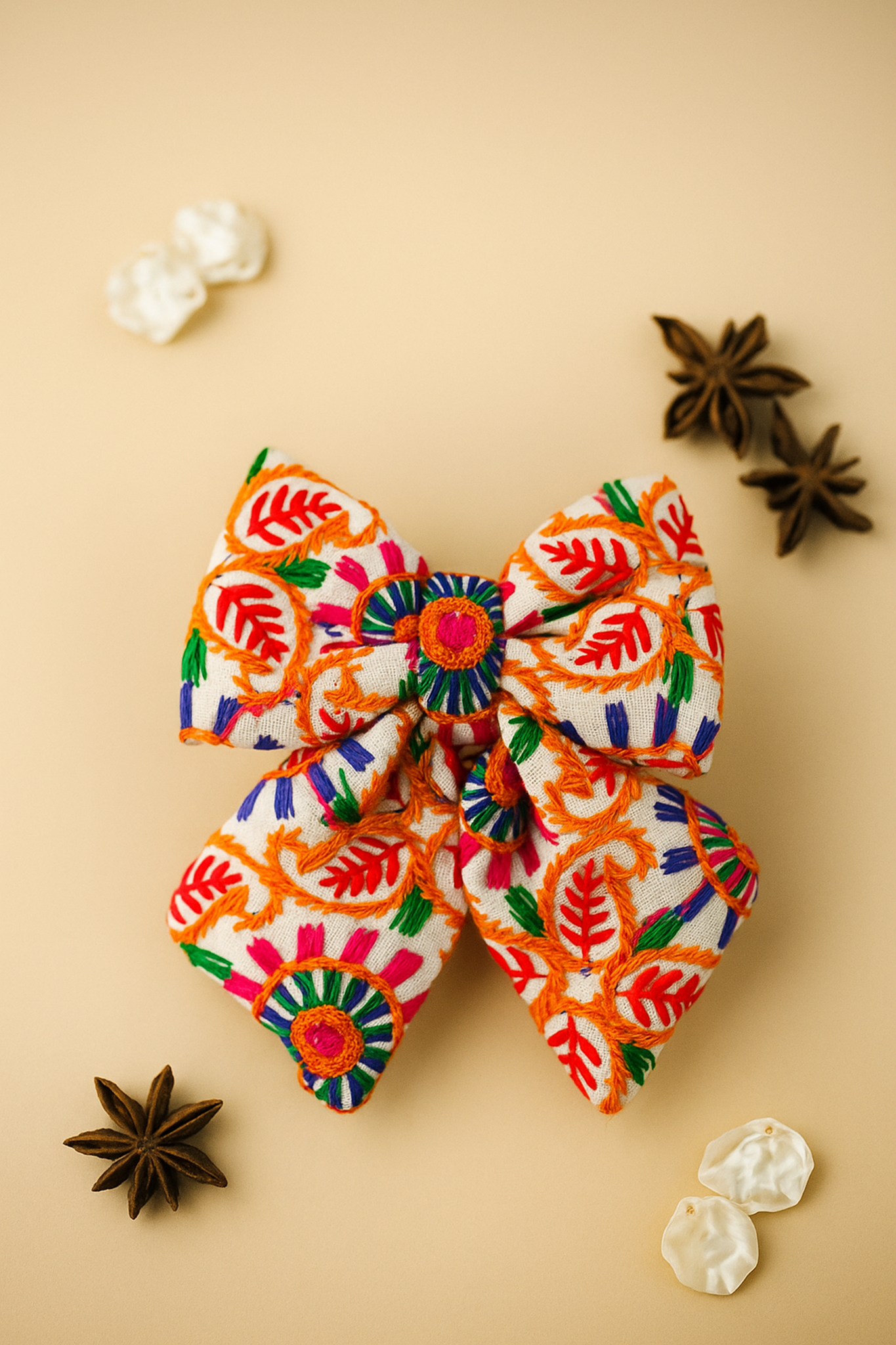 Garba Big Bow Alligator Clip- Multicolor