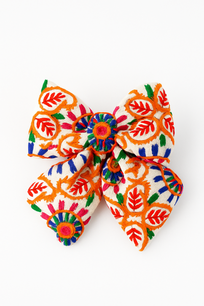 Garba Big Bow Alligator Clip- Multicolor