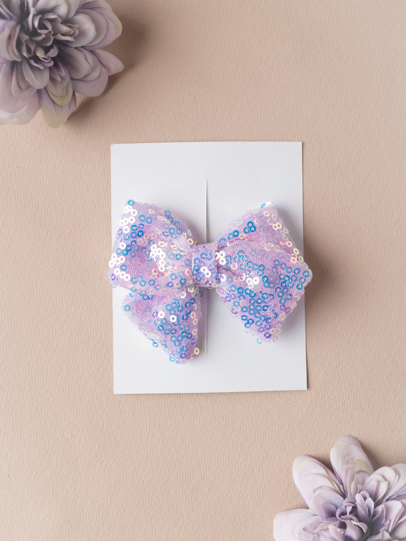 Girls  Sequin Embellished Alligator Hair Clip- Lavender