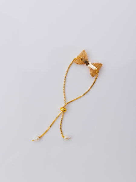 Princess Bow Adjustable Chain Bracelet - Gold