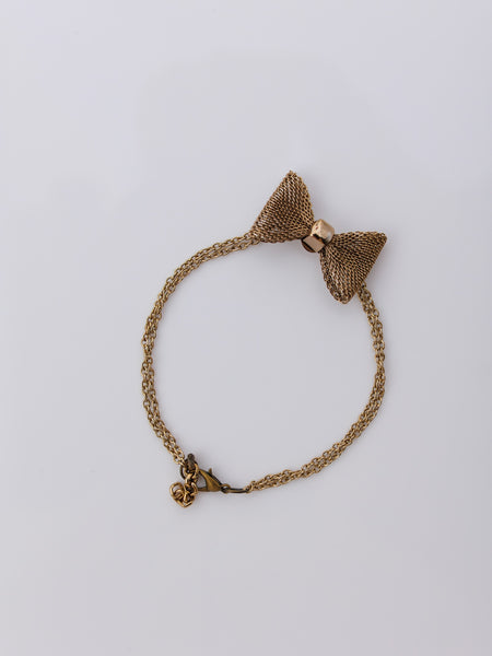 Sweet Bow Tie Chain Bracelet - Bronze