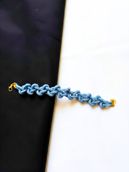 Princess Stone Twisted Bracelet- Blue