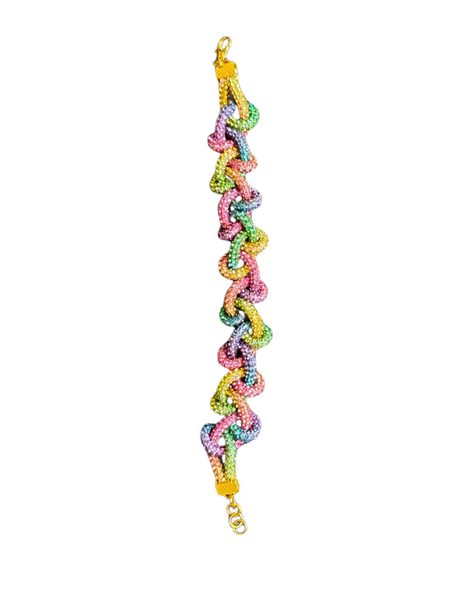 Princess Stone Twisted Bracelet- Multicolor