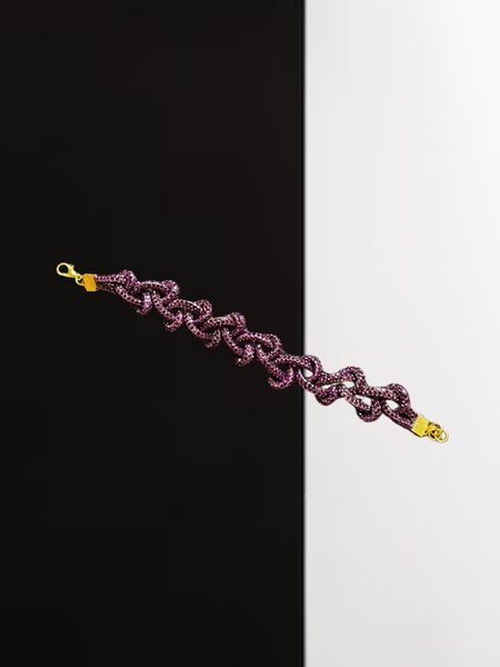 Princess Stone Twisted Bracelet- Purple