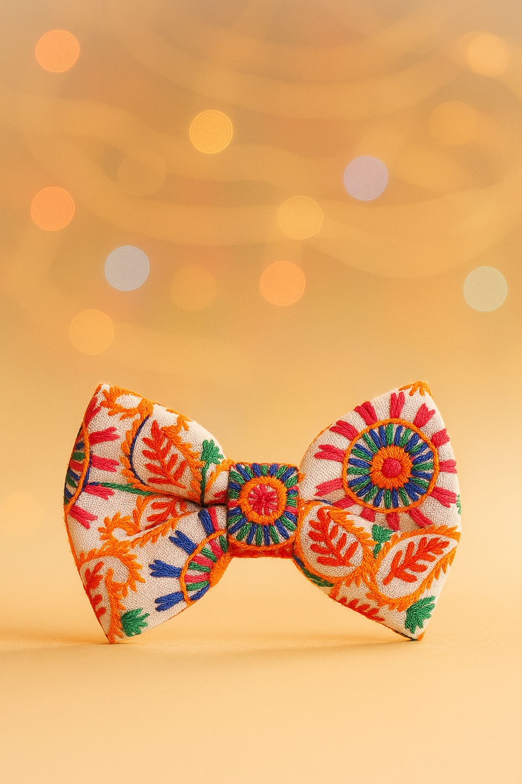 Garba Colorful Bow Alligator Clip- Multicolor