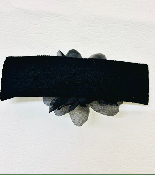 Chic Floral Baby Headband- Black