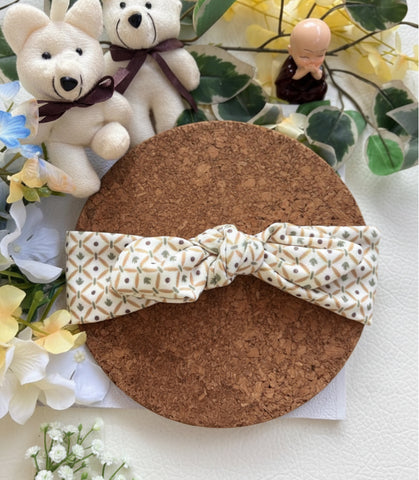 Girl Geo Knot Headband- Brown