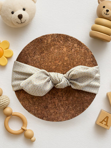 Girl Diamond Knot Headband- Beige