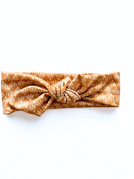 Girl Bloom Knot Headband- Amber