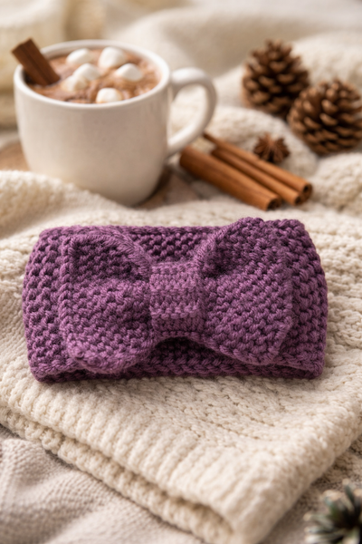 Woolen Bow Turban Headband – Winter Essential for Little Ones