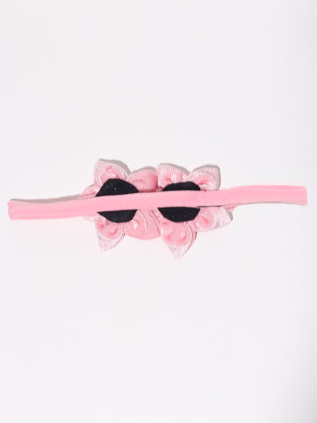 Velvet Newborn Flower Headband- Light Pink