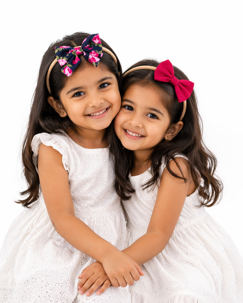 Set Of 2 Baby Soft Floral Headband- Pink