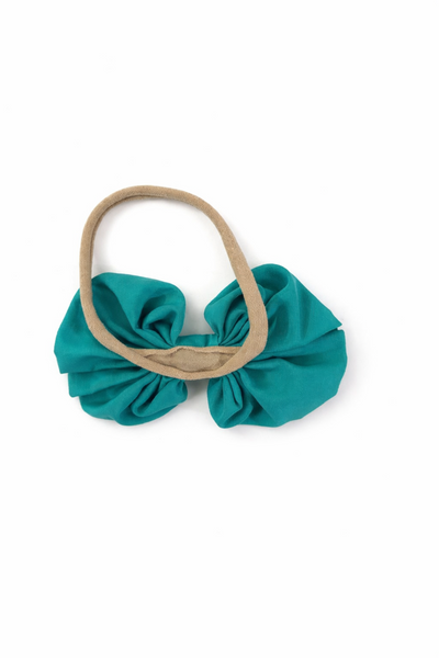 Fluffy Baby Headband- Teal