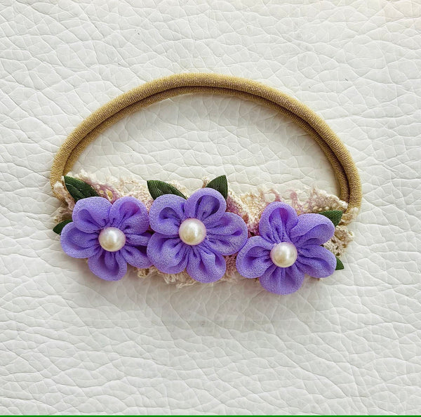 Pastel Pearl Baby Headband- Lavender