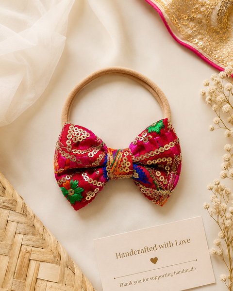 Festive Embellished Colorful Headband- Multicolor