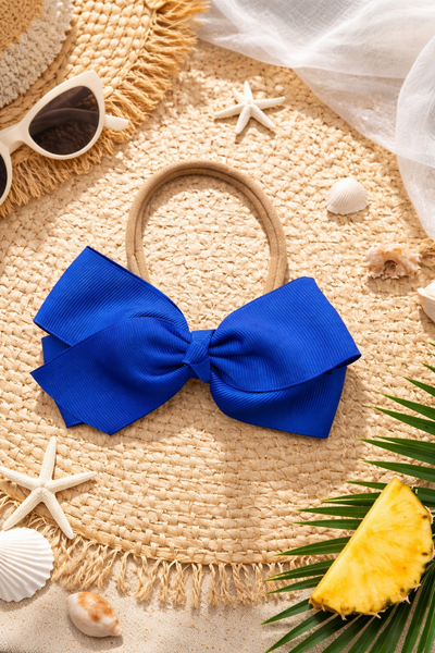 Chic Ribbon Bow Headband- Blue