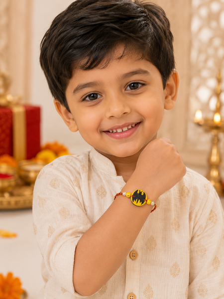 Kids Batman Rakhi- Yellow