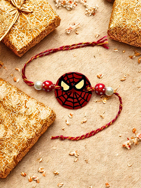 Kids Spiderman Rakhi- Red