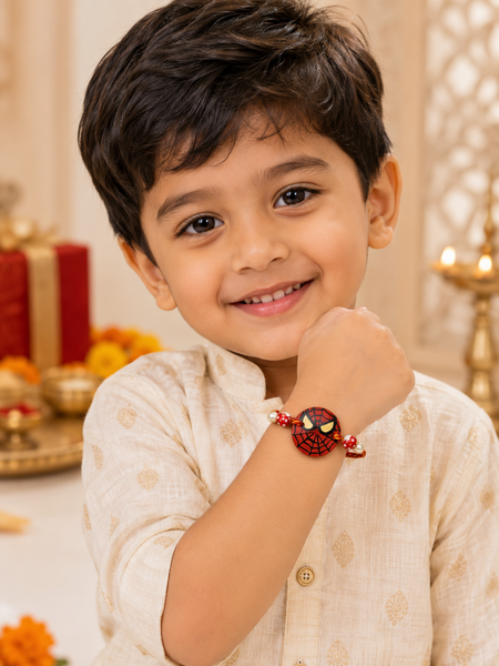 Kids Spiderman Rakhi- Red