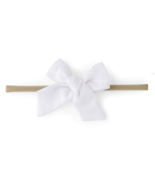 Tiny Knot Bow Headband - White