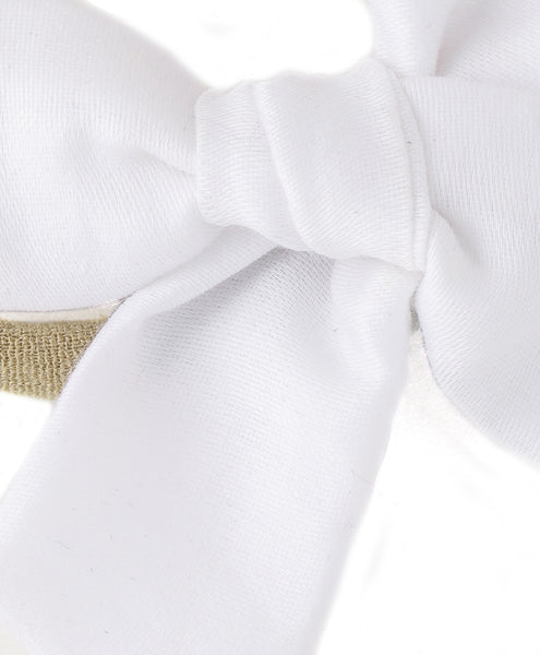 Tiny Knot Bow Headband - White