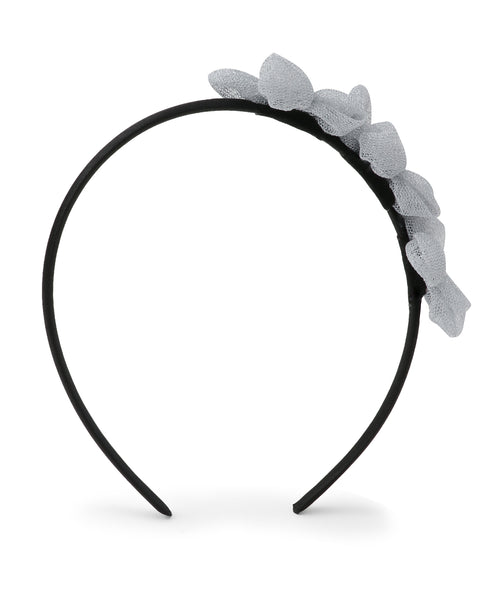 Handmade Three Flower Bunch Hair Band- Silver