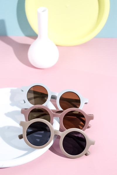 Kids Round Sunglasses - Brown