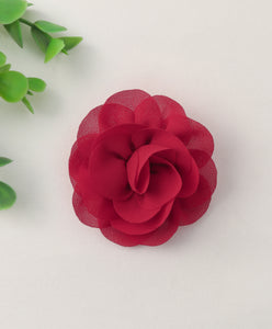 Delicate Rose Alligator Clip - Red