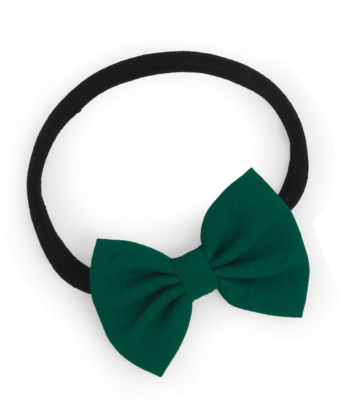 Petite Polka Dots Headband Set - Black & Green