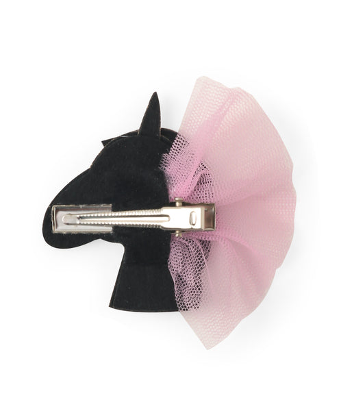 Glitter Unicorn Alligator Clip - Dark Pink