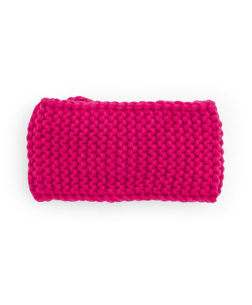 Woolen Turban Headband- Dark Pink