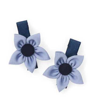 Flower Alligator Clip Set - Blue