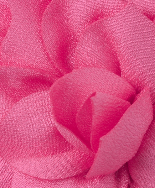 Flower Applique Alligator Clip- Dark Pink