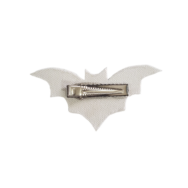 Halloween Mini Bat Alligator Hair Clip- Black