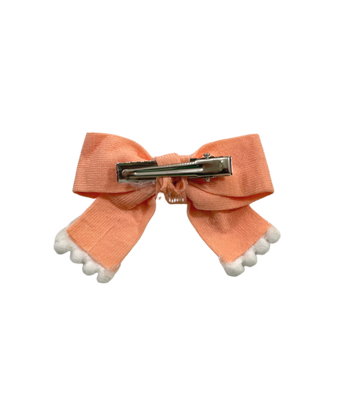 Solid Bow Alligator Clip - Orange