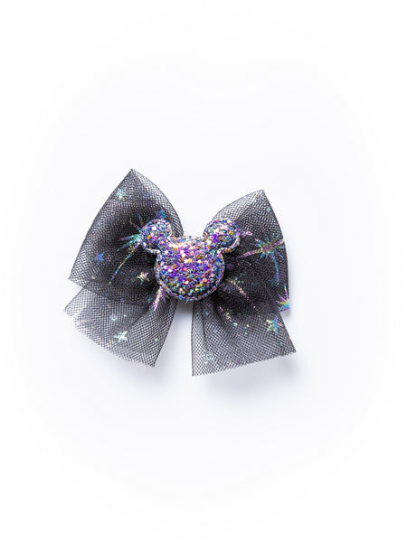 Kids Tulle Bow Alligator Hair Clip- Black