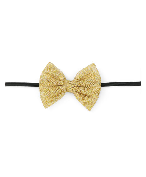 Ethnic Bow Headband Set - Golden