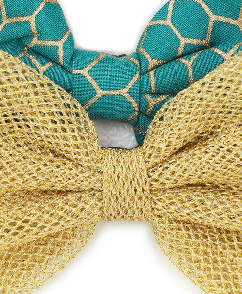 Ethnic Bow Headband Set - Golden