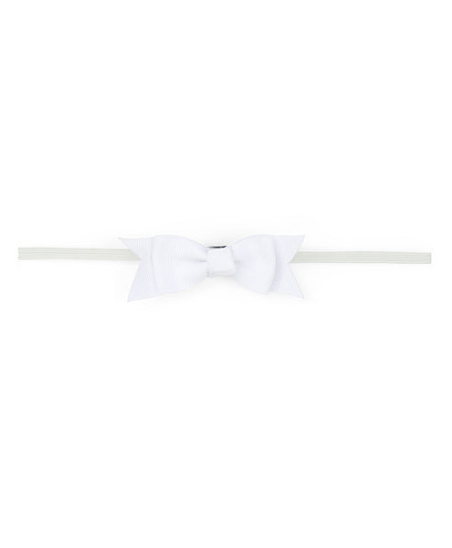 Mini Knot Bow Headband Set - Peach, White & Black