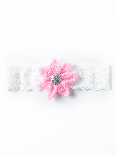 Big Flower Headband- Light Pink