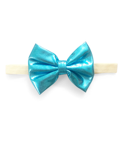 Big Leather Bow Headband