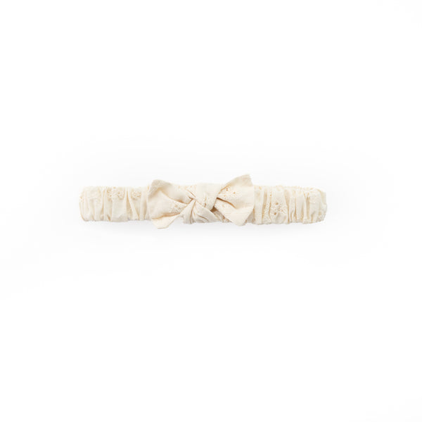 Solid Elasticated Headband- Off-White