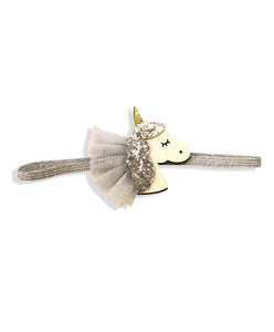 Giltter Unicorn Headband - Silver