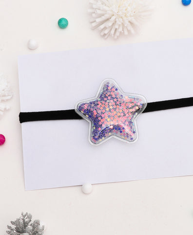 Sequin Star Headband - Purple