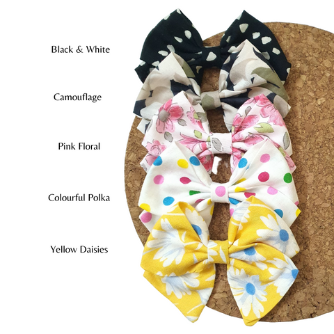 School Bow Alligator Clip