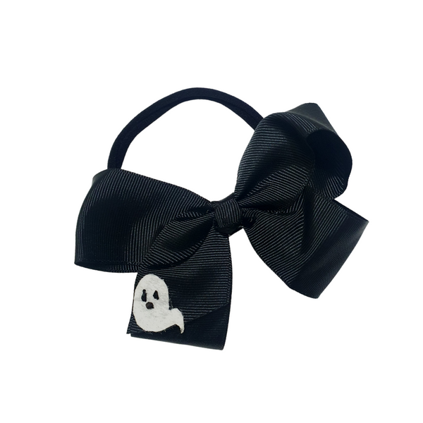 Halloween Ghost & Bow Headband- Black