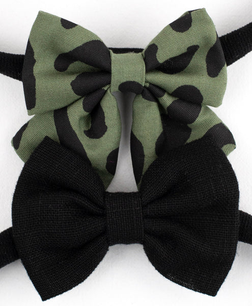 Petite Camouflage Headband Set- Black