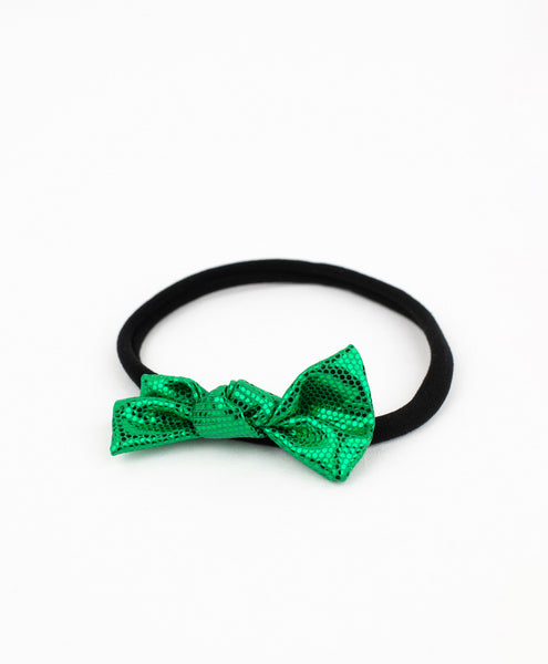 Knot Bow Headband Set - Red & Green